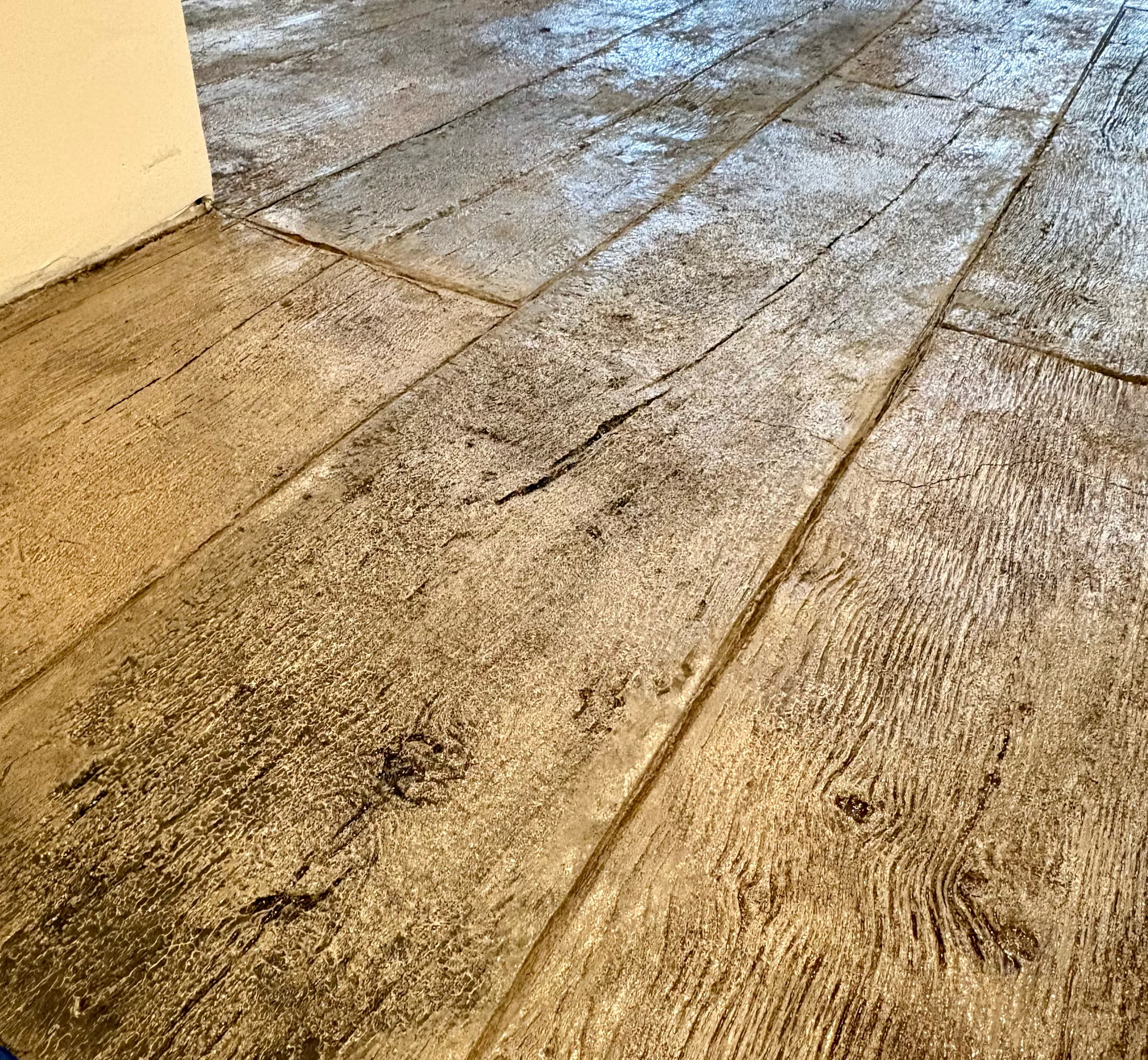 Stamped concrete patio by Concrete Doctor of NY